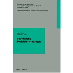 Betriebliche Sozialeinrichtungen, Fachbücher von Ingrid Deich