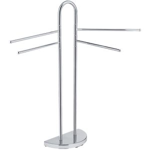 Wenko Handtuchhalter Cosenza Raumwunder, silber, aus verchromtem Metall, 4 Halterarme zu je 40 cm