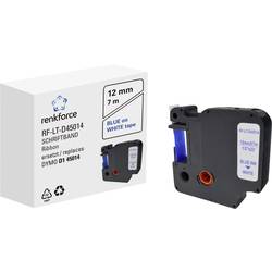 Renkforce RF-LT-D45014 Kompatibel ersetzt DYMO D1 - 45014 12 mm Bandfarbe: Weiß Schriftfarbe: Blau 7 m RF-6027814