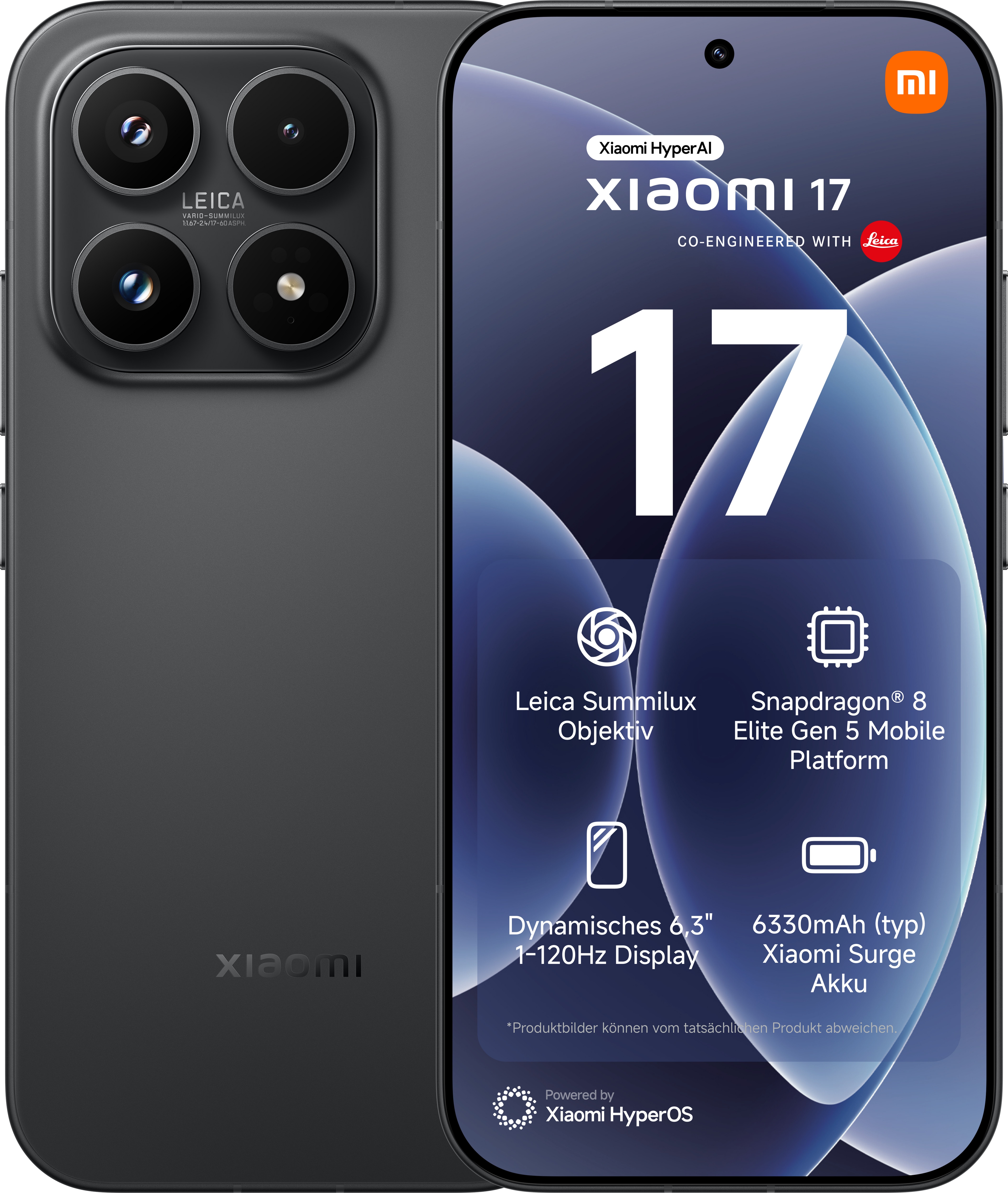 Xiaomi 17 12/512GB Dual-SIM schwarz, Android 16 Smartphone MZB0MMMEU