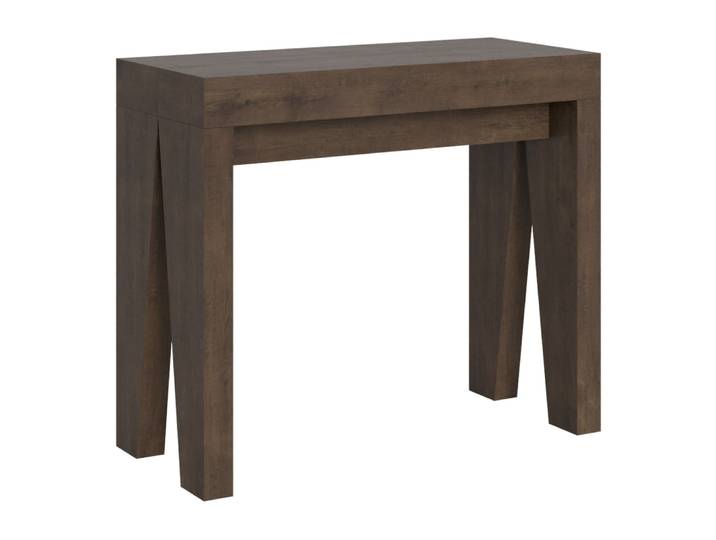 Console extensible 90x40/300 cm effet bois noyer