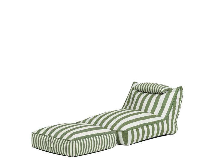 icon Sitzsack Outdoor mit Bodenkissen Nova, Olivgrün, Füllung: EPS Mikroperlen, 84x68x180 cm, Gartenmöbel, Gartensessel, Outdoor-Sitzsäcke