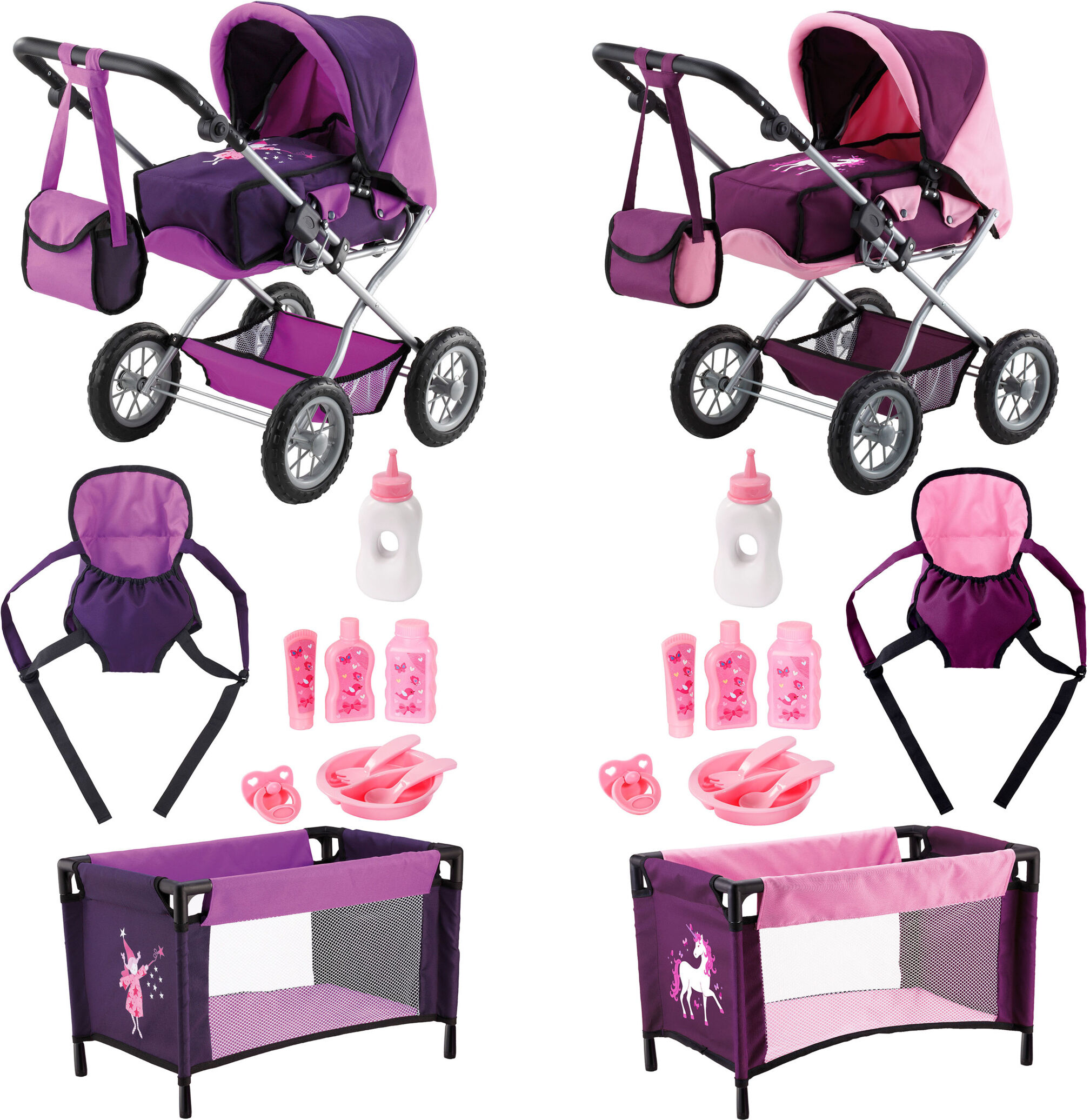 Bayer DESIGN Kombi-Puppenwagen Grande Megaset