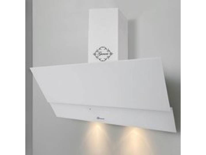 Hotte aspirante murale 80 cm GURARI GCH 268 WH 8 Design Blanc verre Нotte inclinée 1000m³/h Touch Control+Télécommande