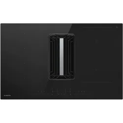 AirJet Hybrid Down Air System   Induktionskochfeld mit integriertem Abzug   745 m3/h   EEK A++ Schwarz