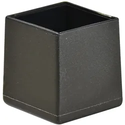WAGNER Kappen für Vierkant Stahlrohr 4tlg. - 20/24 x 20/24 x 17 mm, Abrieb 4 mm, Kunststoff schwarz - 15052099