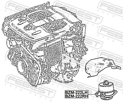 Febest Lagerung, Motor Bzm-222lh Links Für Mercedes