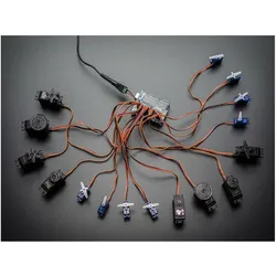 Adafruit 16-Channel PWM Servo Shield I2C, 12-Bit, stapelbar, 1,6kHz, kompatibel Arduino, 3,3-5V, Elektronikmodul