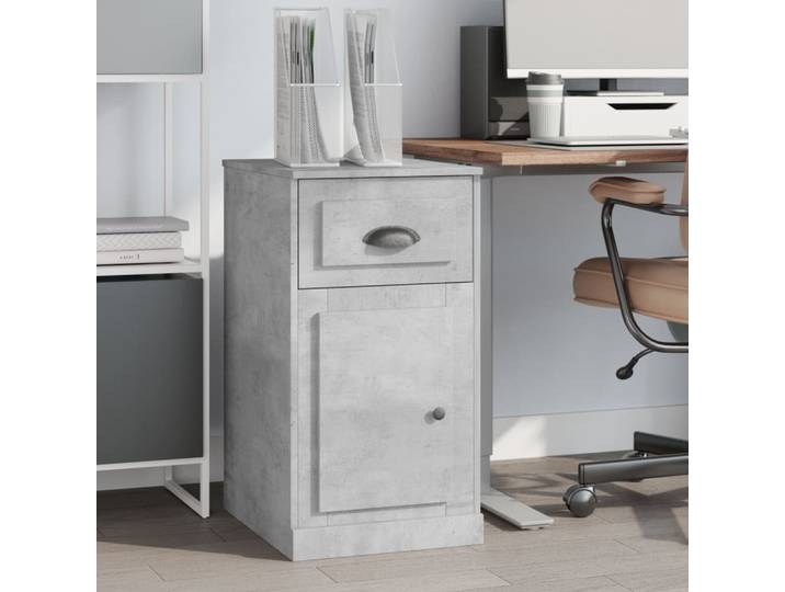 vidaXL Beistellschrank mit Schublade Betongrau 40x50x75 cm