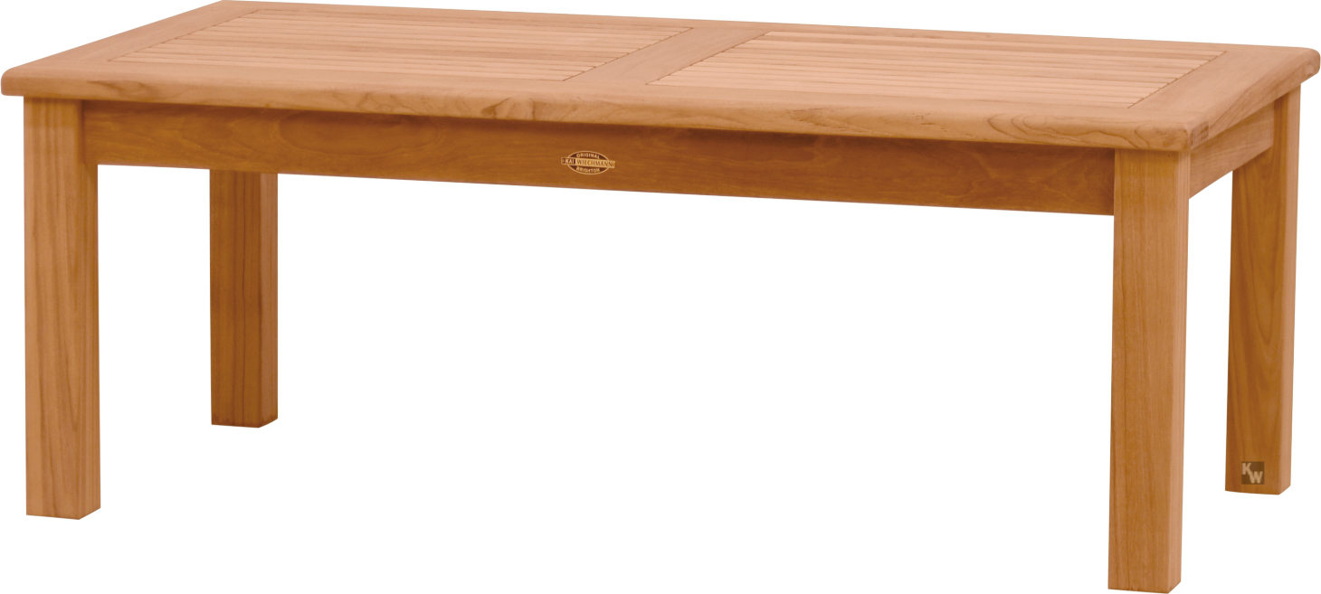 Beistelltisch Premium Teak Loungetisch 120 x 60 cm als wetterfester Couchtisch nachhaltiger und unbehandelter Teak Tisch