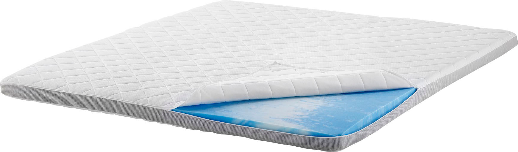 Topper MEISE.MÖBEL, weiß, B:200cm H:10cm L:200cm, Gelschaum, Topper