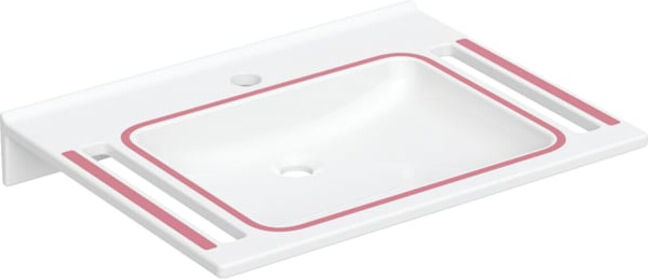 Geberit Lavabo Publica 70x55 cm, avec trop-plein, sans robinetterie, avec vidage, blanc (500666012)