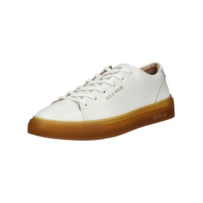 Sneaker REPLAY "Replay Sneaker Leder", Herren, Gr. 44, weiß, Leder, Schuhe Sneaker