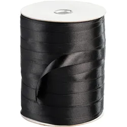 SPRINTIS Satinband 15 mm, schwarz, 300 m Rolle, Geschenkband für kreative Schleifen, Dekorationen, Geschenkverpackungen und Bastelprojekte, Polyester