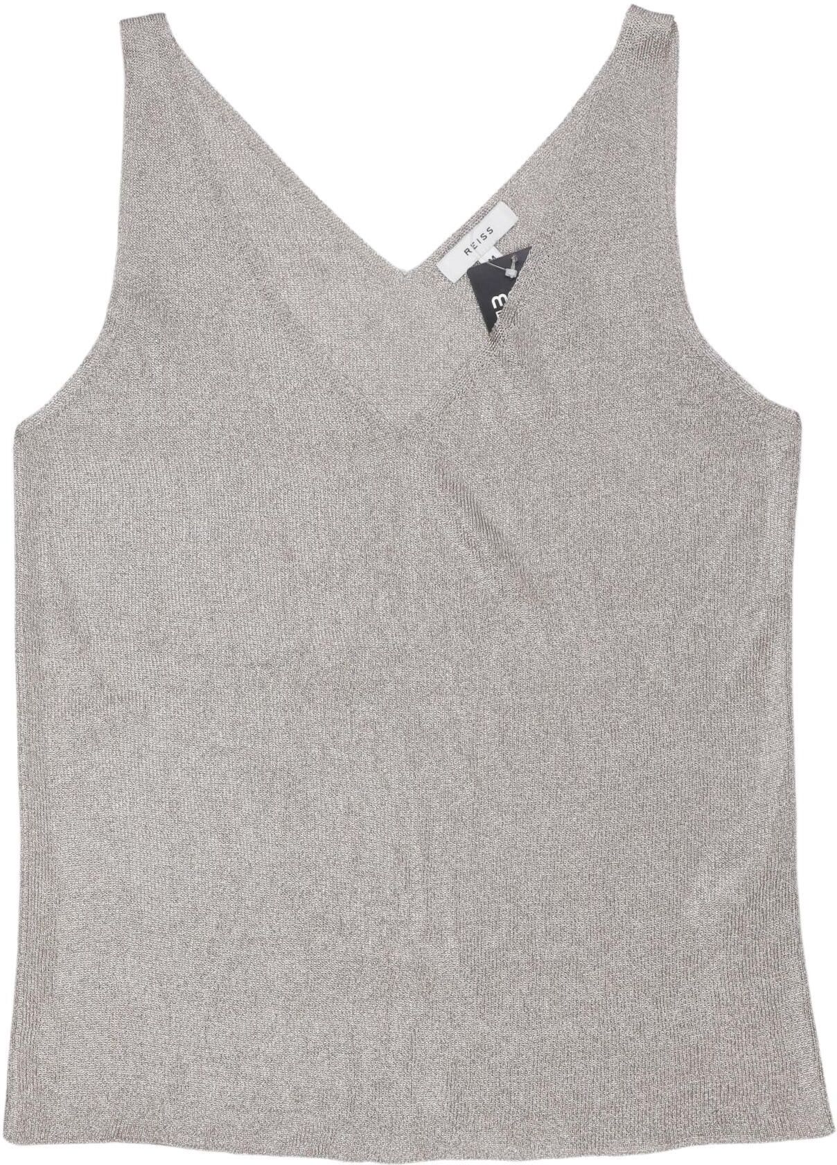 Reiss Damen Top, Silber, Gr. M, Viskose / Synthetik - Second Hand