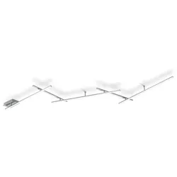 Trio LED-Deckenleuchte Indira Metall Silber Nickel matt 245 cm