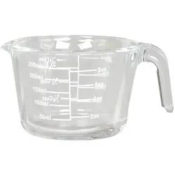 Chic Antique Kanne aus Glas mit Messeinheiten, H7/D13 cm, 250 ml