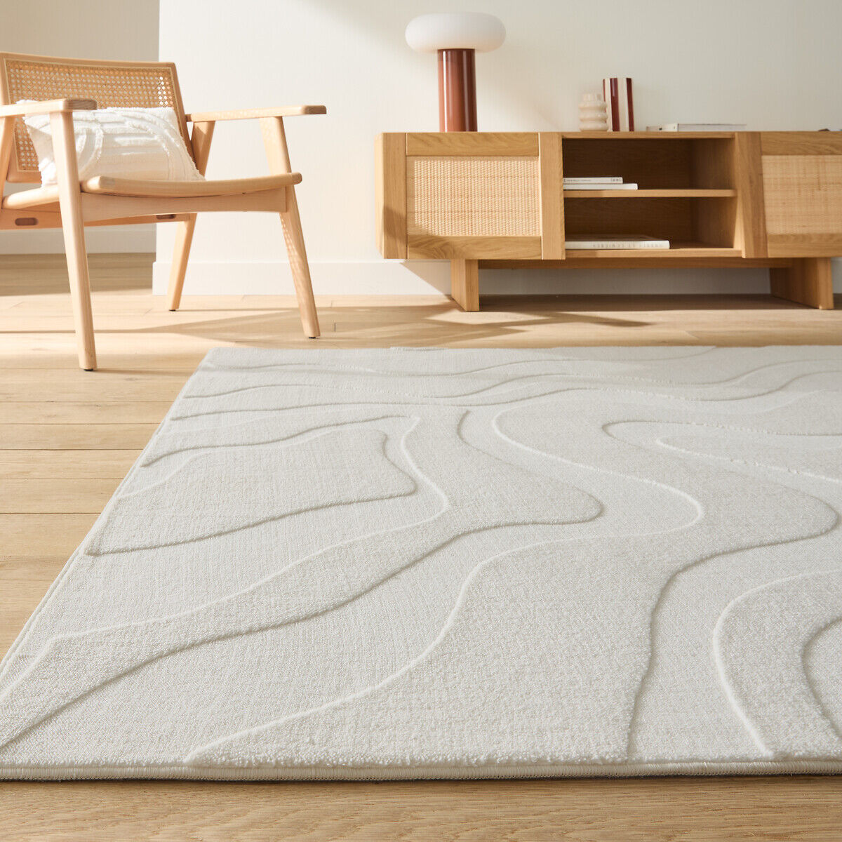 LA REDOUTE INTERIEURS Tapis rectangulaire, motifs vagues, Gioma