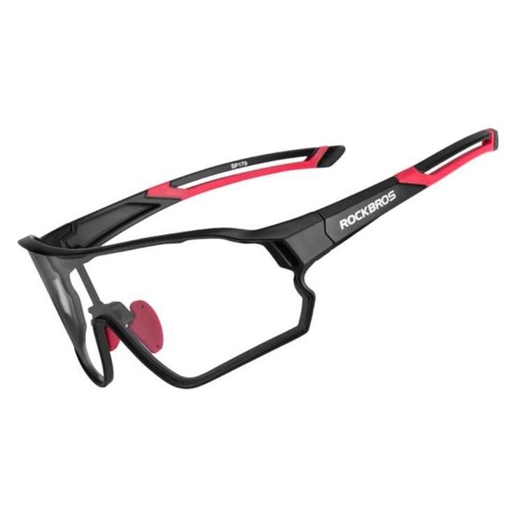 Rockbros 10035 photochrome UV400-Fahrradbrille - Schwarz und Rot (Schwarz und Rot, Schwarz und Rot) (1701423730)