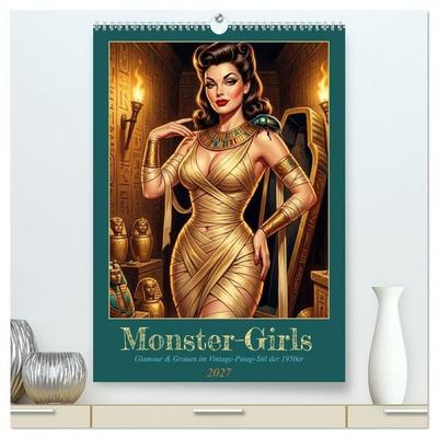 Monster-Girls (hochwertiger Premium Wandkalender 2027 DIN A2 hoch), Kunstdruck in Hochglanz