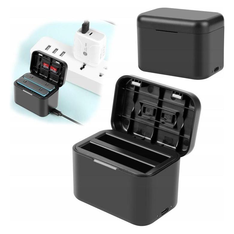 Puluz Ładowarka Usb Na 2x Akumulator Bateria Do Insta360 X4 Insta 360 X 4 / Pu999b (SB9024)