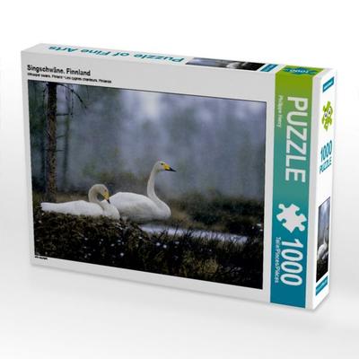 CALVENDO Puzzle Singschwäne. Finnland | 1000 Teile Lege-Größe 64x48cm Foto-Puzzle für glückliche Stunden