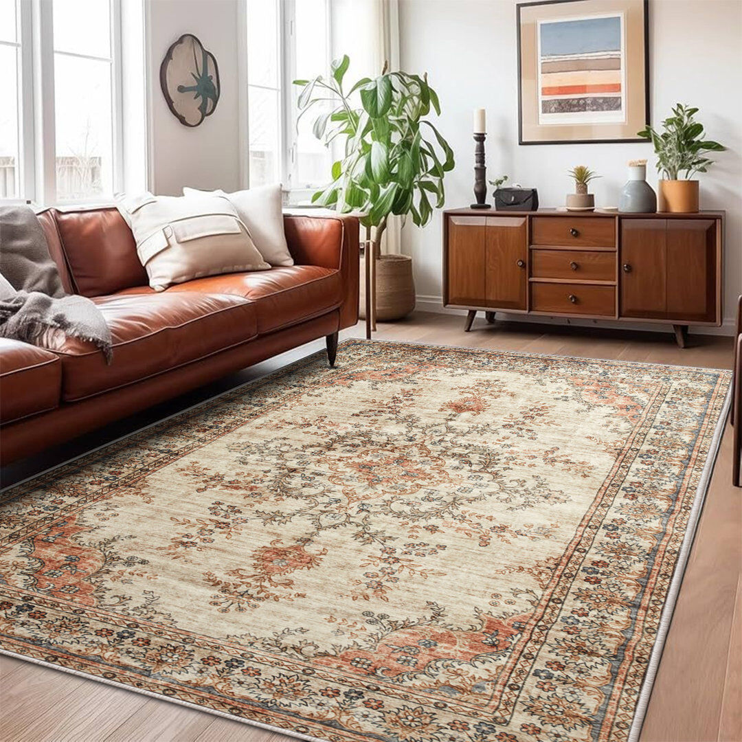 Marlow Home Co. Vintage Look Shag Area Rug Timeless Rectangle 200 x 290 cm