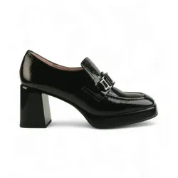 Hispanitas für Damen. HI243657 Basalt Leder Mokassins schwarz (41), 5 bis 8 cm, Keine, Lässig, Party, Klassisch