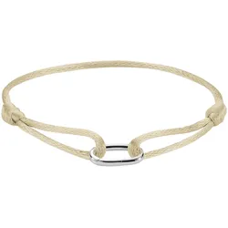 Thomas Sabo C1210-001-19-L24V Textil-Armband Connect Silber Beige