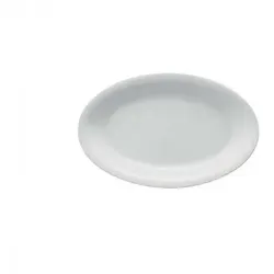 Roma Uni Weiß Platte oval 32cm * Saturnia