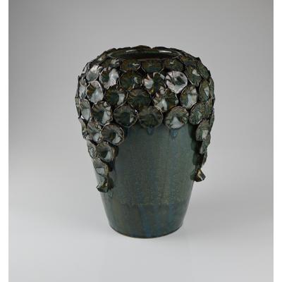 Dekovase AM DESIGN "aus Keramik", türkis, B:22cm H:34cm, Keramik, Vasen, BxH: 22x34 cm