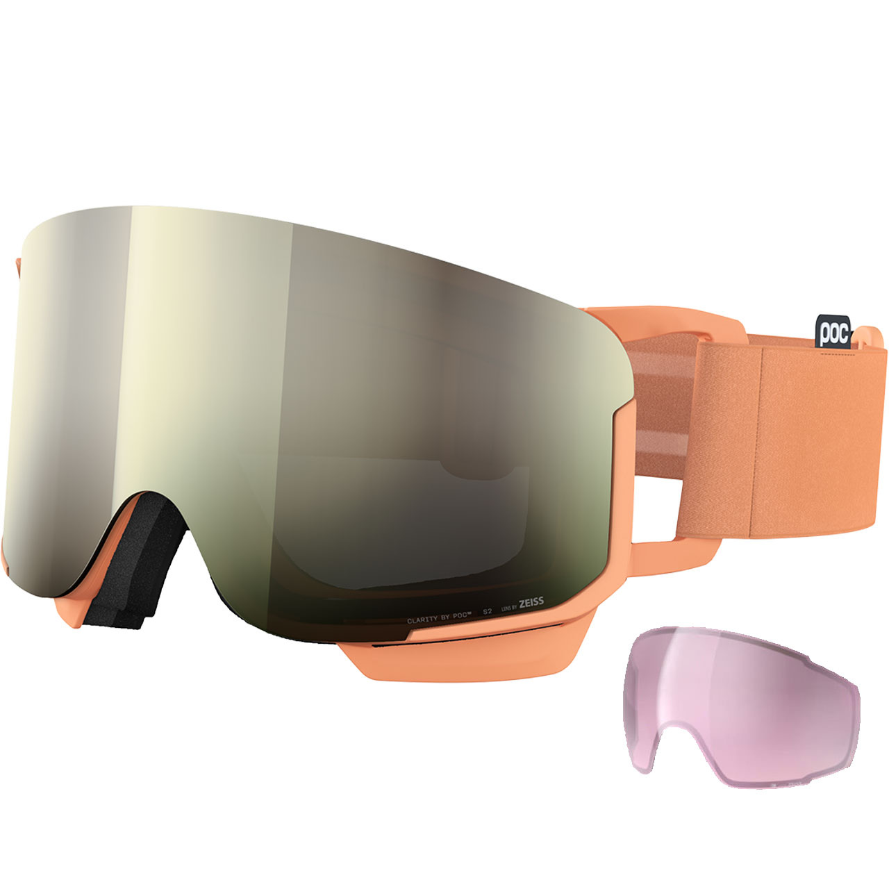 POC Nexal Mid apricot sunstone/partly sunny ivory + Ersatzscheibe