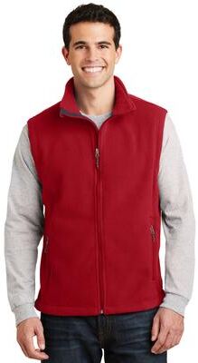 Port Authority F219 Value Fleece Vest in True Red size Medium   Polyester