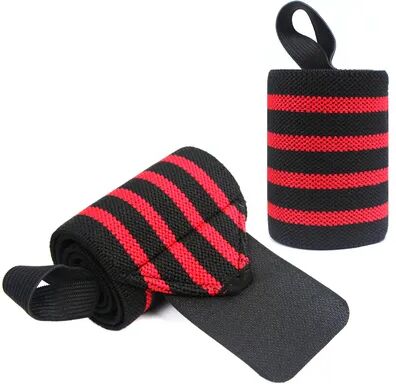 Healfit Counter Wrist Wraps, Weightlifting Wristband, Sports Equipment, Gym Fitness Straps Support 1 Pair red