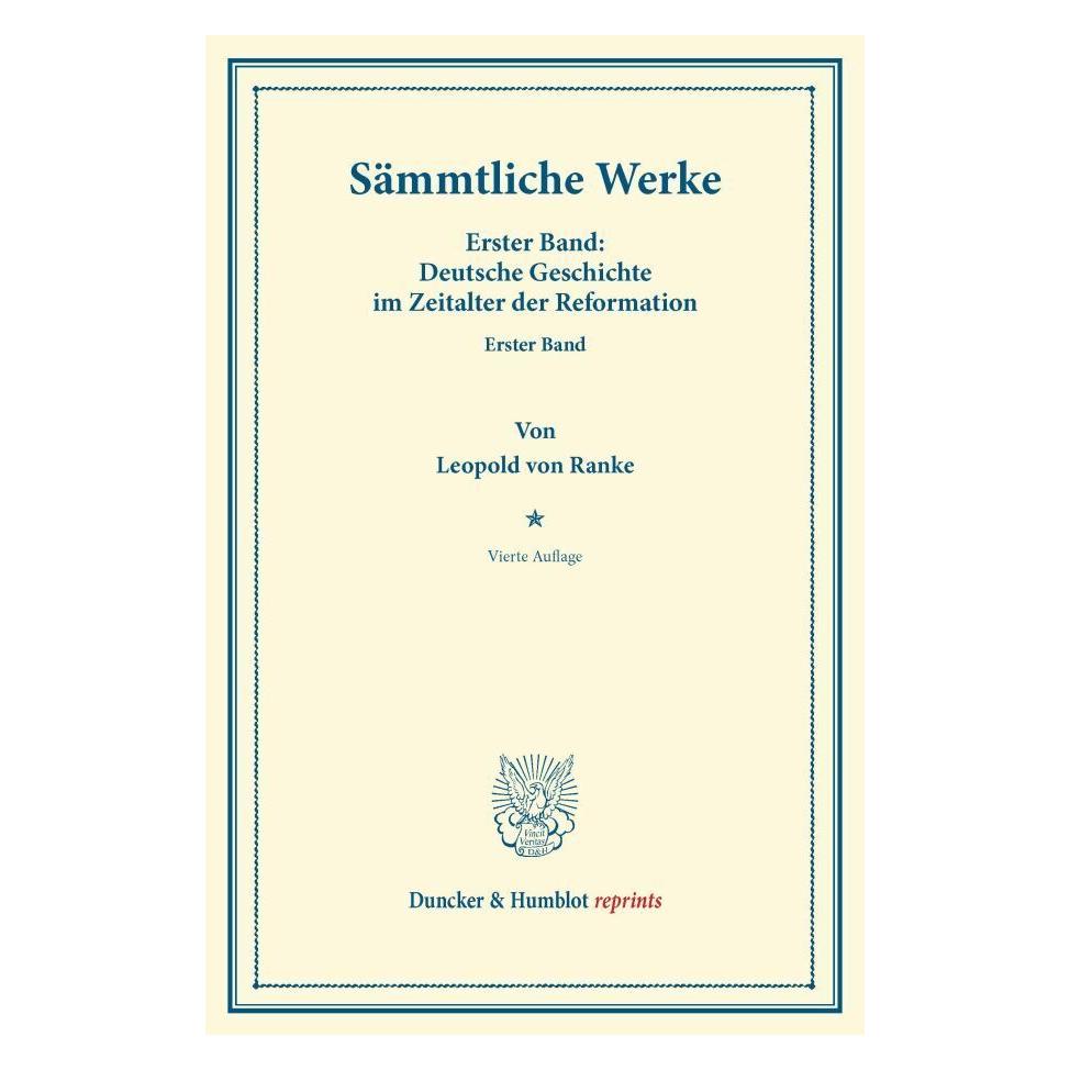 Duncker & Humblot Sämmtliche Werke. (Deutsch, Softcover, Leopold von Ranke) (55538496)