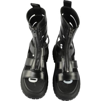 Stiefel BUFFALO "Buffalo LENNOX ZEUS", Damen, Gr. 39, schwarz, Polyurethan, unifarben, Schuhe Stiefel