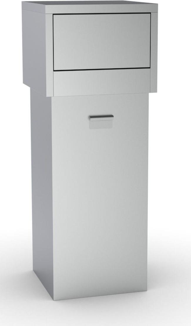 Combisteel Mülleimer mit Push Deckel 80 Liter aus Edelstahl