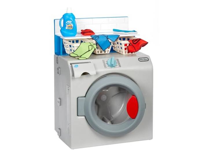 Little Tikes Washer Dryer - Realistic Pretend Play Appliance for Kids - Interactive Toy Washing Machine with 7 Laundry Accessories and Realistic Sounds - for Ages 2+
