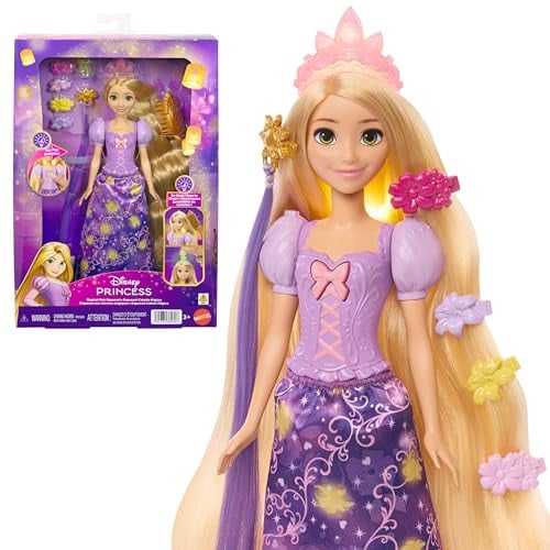 Mattel Disney Princess Rapunzel modepop met lichtgevend haar