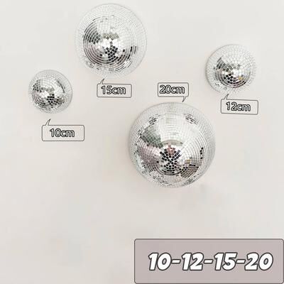Inspire Essentials Half Disco Ball Wall Mirror Decor Metallic Reflective Art For Modern Interiors 6