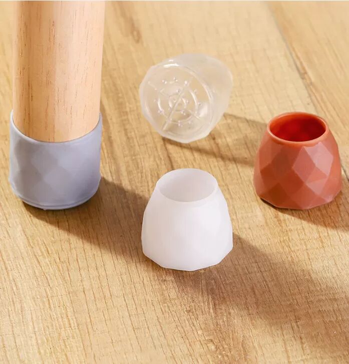 INF Möbelfüße aus Silikon, 4er-Pack Kaffee