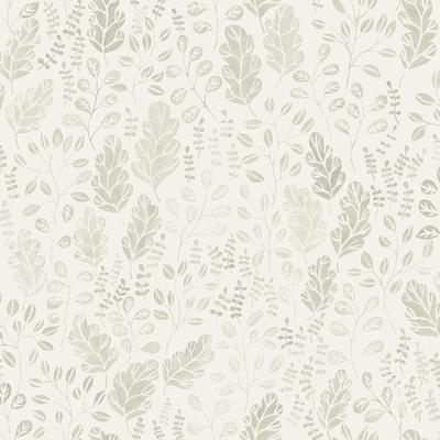 A-Street Prints Isha Beige Leaf Wallpaper