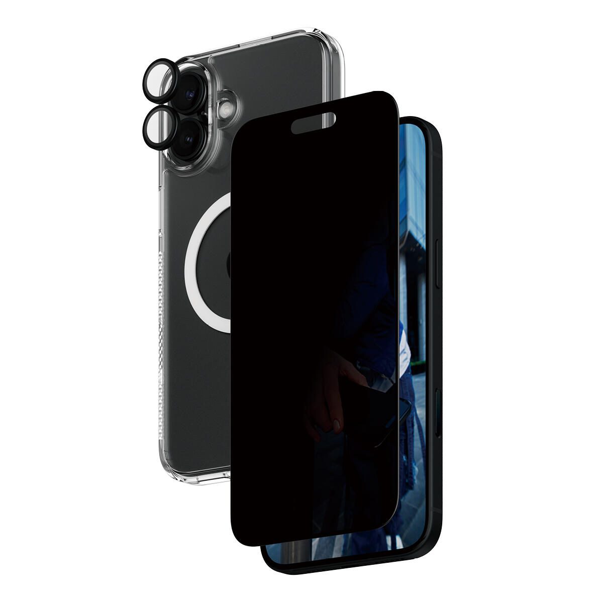 PanzerGlass™ PanzerGlass® 3-in-1 Privacy Protection Schutzset für iPhone 16 Plus B1293+P2863+1283