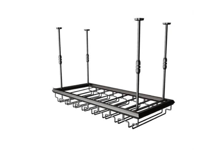 Cenz-888 Weinregal Hängendes Weinregal An Der Decke Einer Hausbar Sparen Sie Platz auf der Arbeitsplatte, geeignet for Weingläser und Rotwein(XL)