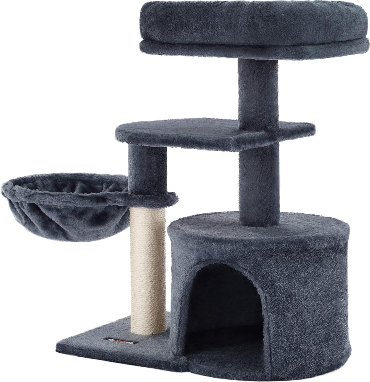 Famanu Kattenboom compact grijs, 68 cm - Krabpaal voor kleine katten