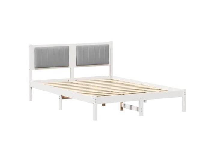 PUGYNBK Bettgestell aus Kiefernholz mit gepolstertem Kopfteil Minimalistische, quadratische Beine, Schaumstoffpolsterung, Reinigung mit feuchtem Tuch