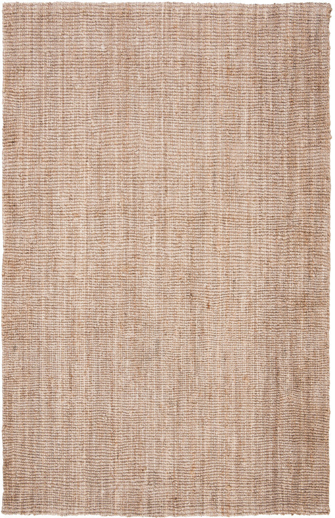 Bloomsbury Market Solid Colour Hand Woven Area Rug Natural Rectangle 183 X 274cm