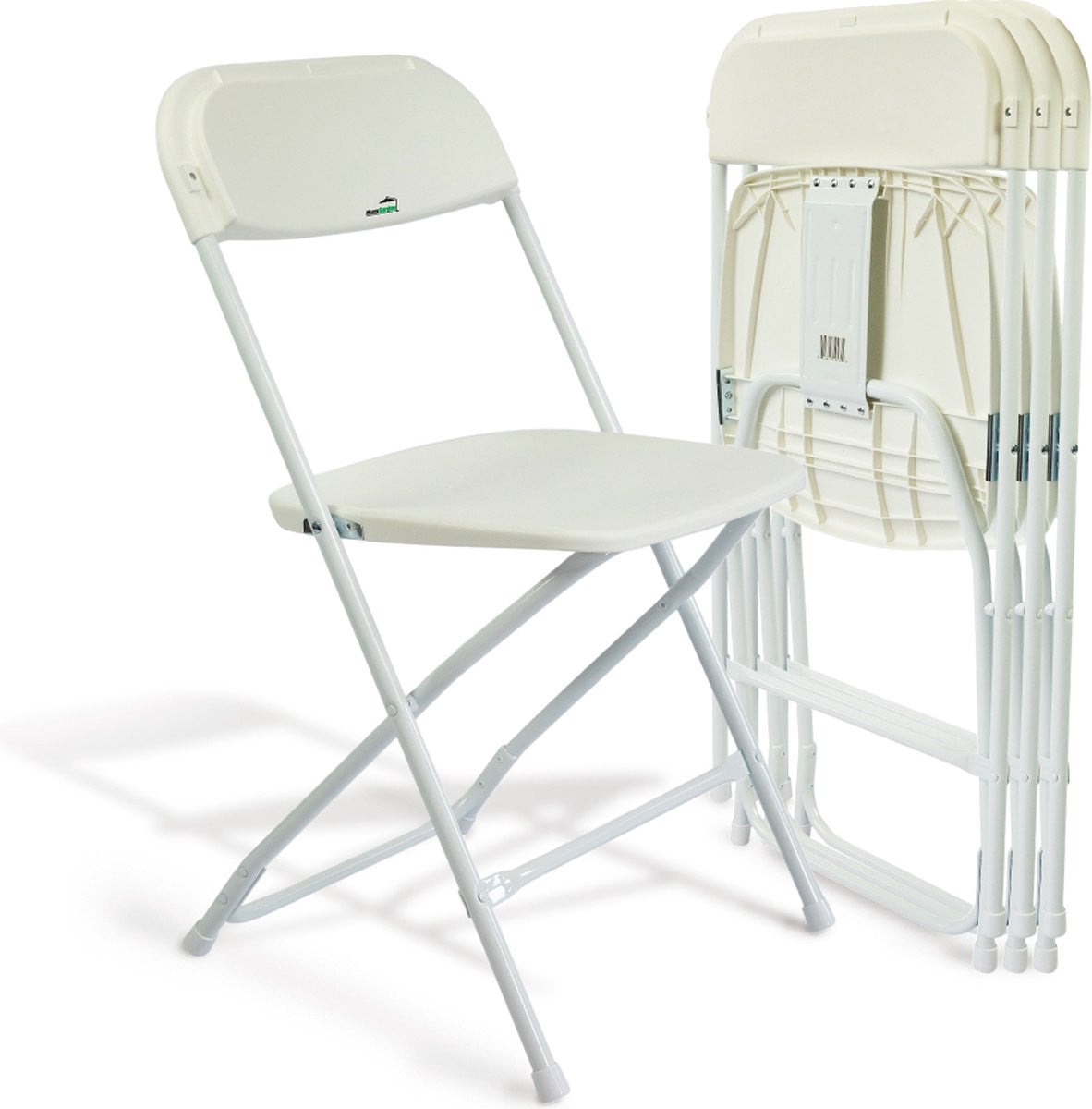 MaxxGarden Set van 4 Professionele Klapstoelen - Opvouwbare Tuinstoelen - Wit