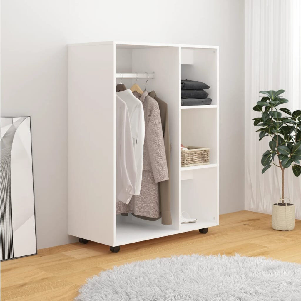 Ebern Designs Ayanda Manufactured Wood Wardrobe White 110cm H X 80cm W X 40cm D