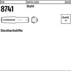 Steckkerbstift ISO 8741 3x 16 Stahl 250 Stück